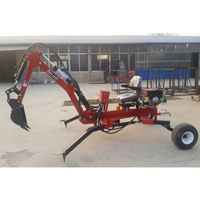 Mesin Pertanian Grosir Mini Backhoe Loader dengan Mesin Bensin & Pompa - Dapat Ditarik Traktor Kapasitas Bucket 3500LB