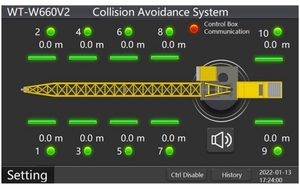 Système anti-collision avec capteurs radar pour grue à tour - Product Image 4