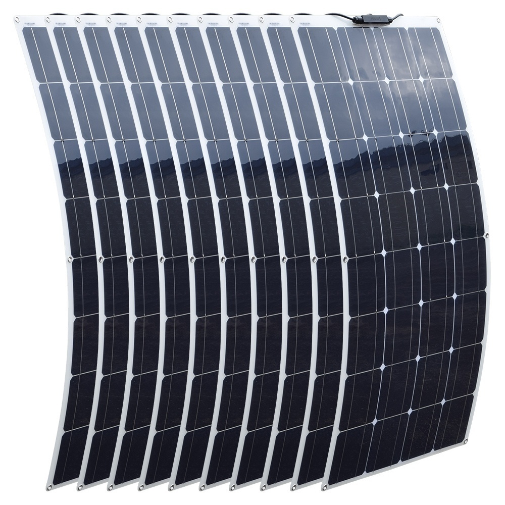 100 Watt <strong>Solar</strong> <strong>Panel</strong> 1000W 800W 200W <strong>Flexible</strong> PV <strong>Panels</strong> Monocrystalline Cell 12V Placa <strong>Solar</strong> System For Home Roof <strong>RV</strong> Car Boat