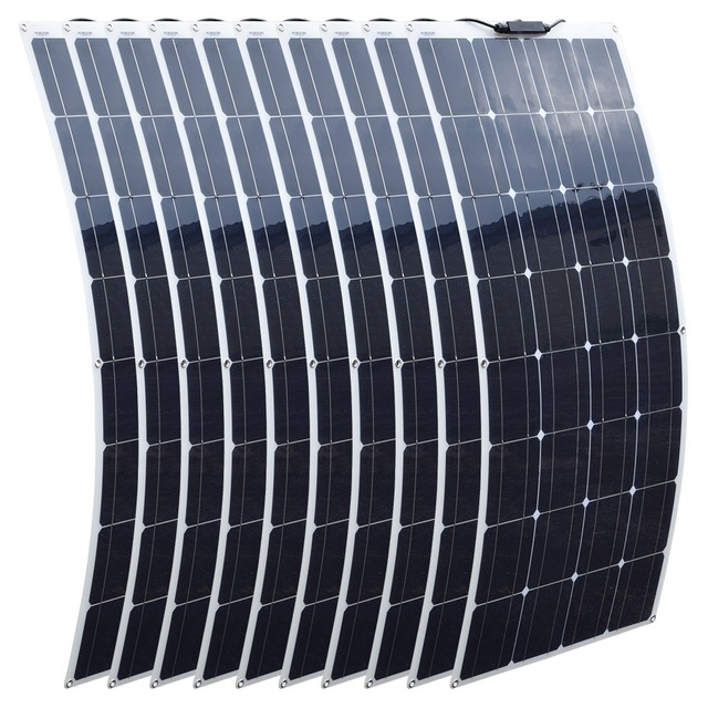 100 Watt Solar Panel 1000W 800W 200W Flexible PV Panels Monocrystalline Cell 12V Placa Solar System For Home Roof RV Car Boat