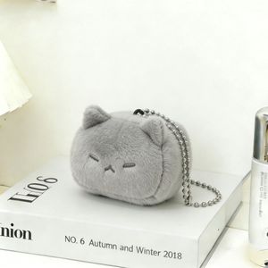 Llavero de peluche corto de 10 cm con diseño de gato, personalizado, suave, adorable, con cara de gatito y forma de tofu, creativo y de dibujos animados - Product Image 4