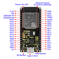 Papan Inti Keyestudio ESP32-WROOM Dengan Modul Type-C ESP-WROOM-32 Papan Pengembangan Mini untuk ESP32