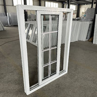 Ventana Corredera Exterior de PVC de Apertura Horizontal con Doble Vidrio, Diseño Moderno Estilo Americano, con Función Antiviento