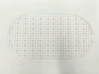 Tapis de bain antidérapant en PVC, ovale, lavable en machine, ventouses durables, design moderne, pour la maison, l'hôtel, la douche, la baignoire, sécurité, longue garantie