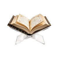 Support de livre pliable en acrylique transparent et présentoir stable pour livres de cuisine, livres d'invités et décoration de table basse