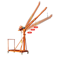 Mini grue électrique pour usage domestique, équipement de levage de matériaux de construction neufs avec moteur, boîte de vitesses et moteur, palan de construction