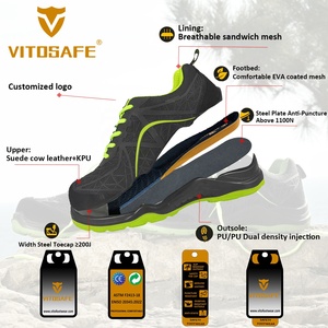 Chaussures <span class=keywords><strong>de</strong></span> sécurité <span class=keywords><strong>de</strong></span> <span class=keywords><strong>travail</strong></span> pour hommes <span class=keywords><strong>de</strong></span> haute qualité respirantes anti-crevaison avec embout en acier en gros pour les saisons d'hiver et d'automne - Product Image 3