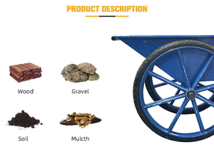 รถเข็นล้อลากคู่ล้อคอนกรีตยางตันถาดเหล็กทนทาน - Product Image 3