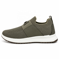 2026 Baskets Slip On Homme Personnalisées Flyknit PU Splicing Col Élastique Respirantes Légères Décontractées