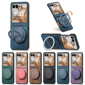 Funda para Teléfono Móvil <span class=keywords><strong>Motorola</strong></span> <span class=keywords><strong>Razr</strong></span> 50/60 - Diseño Delgado de PC Rígido con Anillo Giratorio y Soporte, Protección Anticaídas, Estilo Simple y Moderno - Product Image 5