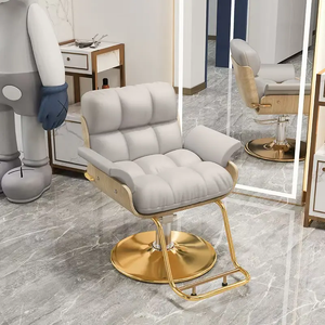 Silla de oficina ejecutiva de alto confort, silla de peluquero giratoria moderna con marco de hierro de Material PU ajustable para muebles de salón - Product Image 6