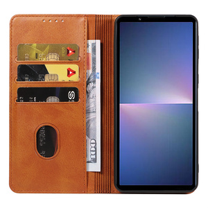 Portefeuille Fente Pour Carte PU En Cuir Mobile Téléphone Cas pour <span class=keywords><strong>Sony</strong></span> <span class=keywords><strong>Xperia</strong></span> 5 V II III Couvre <span class=keywords><strong>Xperia</strong></span> 1 Vi Support Magnétique Flip Cover - Product Image 3