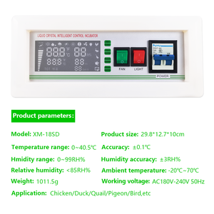 Contrôleur d'incubateur XM-18SD, affichage numérique, contrôle intelligent de la température et de l'humidité, régulateur de température - Product Image 4
