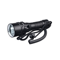 Lampe de plongée sous-marine à Logo personnalisé, imperméable, très lumineuse, 1200 Lumens, 10W, lampe de poche pour plongée à 80m