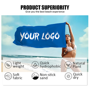 Rắn màu sợi nhỏ bãi biển hồ bơi khăn hấp thụ nước Cát miễn phí tùy chỉnh sợi nhỏ bãi biển Khăn - Product Image 3