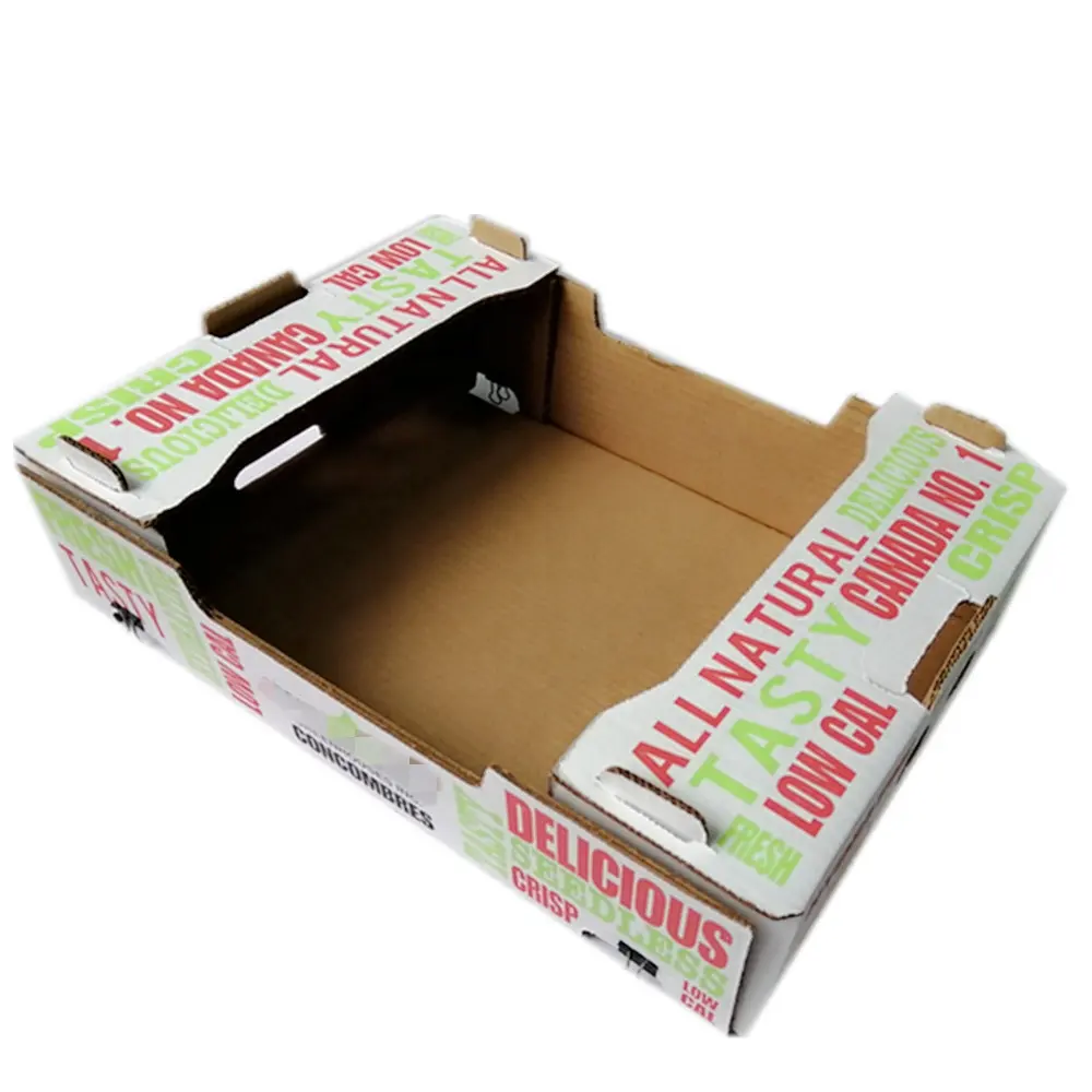 Karton mit individuellem logo hersteller wellpappen-versandbox für verpackung lieferung pappe-versandkarton für obstverpackung