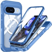 Étui magnétique transparent GSCASE, étui robuste avec protection d'écran sensible intégrée pour Google Pixel 9 Pixel 10 Pro XL