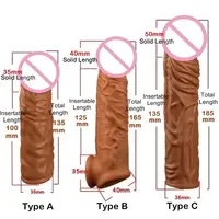 Niuisda - Realistic Condoms for Men, Reusable Penis Sleeve