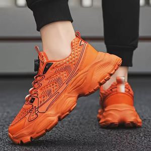 Chaussures de sport décontractées pour hommes à lacets/à enfiler avec logo personnalisé, respirantes, à plateforme épaisse, antidérapantes, avec doublure en maille, dropshipping - Product Image 2