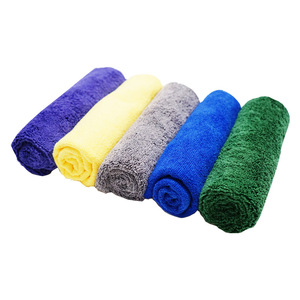 <b>Microfiber</b> Car Wash <b>Towel</b> 390GSM High And Low Nap For Wiping Absorbing Polishing Waxing - Product Image 3