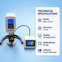 Viscosimètre rotatif numérique de type Brookfield NDJ-1C Pro avec écran d'affichage pour utilisation en laboratoire