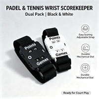 Compteur de points mécanique pour Pickleball, Tennis, Padel, avec sangle élastique réglable, suivi des scores portable, lot de deux