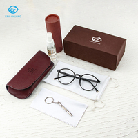 Lunettes de soleil imprimées personnalisées boîtes d'emballage cadeau présentoir en cuir sac de lunettes souple boîte en papier emballage de lunettes étui à lunettes de soleil