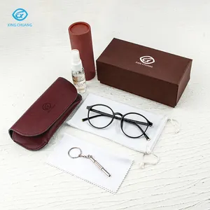 Custom Printed Sunglasses Gift Packaging Boxes leather display Soft eyewear bag paper box eye glasses packaging sunglasses case