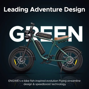 EU UK Stock <b>Electric</b> <b>Bike</b> 20In Fat Tire 48V Lithium Battery Long Range Dual Suspension 250W Rear Motor City Mountain <b>Adult</b> EBike - Product Image 4