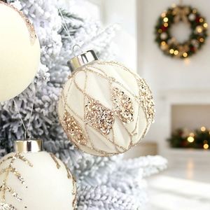 Juego de Adornos Navideños Flocados y Pintados a Mano de 8 cm, Decoraciones para el Hogar, Nueva Llegada - Product Image 2