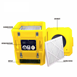 Depuratore d'aria commerciale OEM per il controllo della polvere, 1000CFM, con filtro HEPA, 4 uscite, purificatore a doppio stadio per il ripristino di scantinati - Product Image 4