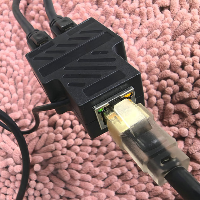 RJ45 1 to 2 LAN Ethernet Network Cable Splitter Extender Plug Adapter Connector