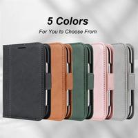 Étui Porte-Cartes Magnétique en Cuir PU de Luxe Compatible avec iPhone 18 Duo 17 15 Pro Max Ultra Fin Couverture Complète