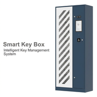 Caja Fuerte Inteligente de 220 Llaves, Sistema de Gestión de Llaves Inteligente, Lector RFID de Pie, Productos de Protección de Seguridad con Huella Dactilar y Reconocimiento Facial