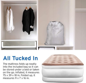 Comfy Foldable Modern Inflatable <strong>Air</strong> Mattress <strong>Bed</strong> with Detachable <strong>Air</strong> Pump for Water Play and <strong>Sofa</strong> <strong>Bed</strong> Use - Product Image 2