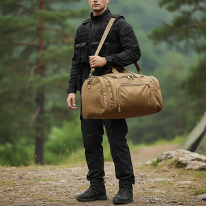 Sac de sport pliable léger et imperméable, sac de voyage portable pour week-end ou nuitée avec compartiment à chaussures pour bagage à main - Product Image 6