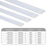 Luminaire LED de purification T5 T8 3000K 6500K 9000K, tube LED de plafond de 4 pieds, ampoules tubulaires