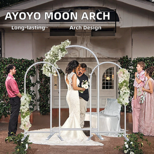 Circulaire lune grotte ballon arc métal fer mariage fond fête scène décoration parfait <span class=keywords><strong>Arcos</strong></span> Para Fiestas - Product Image 3