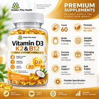 Capsules de Vitamine D3 K2 B12 en Gélules Souples à Marque Privée OEM - Complément Alimentaire pour le Soutien des Os, du Cœur et du Système Immunitaire