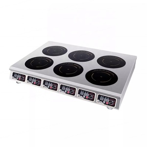 เตาแม่เหล็กไฟฟ้ากำลังสูงอเนกประสงค์ 6 หัวเตา สำหรับครัวมืออาชีพ - Product Image 2