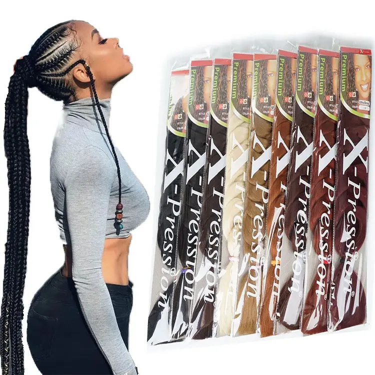 Jumbo Braiding Hair Extensions Yaki Texture Synthetic Fiber 41inch 165g Colorful Braids Hair Attachment Black Blonde For Girls