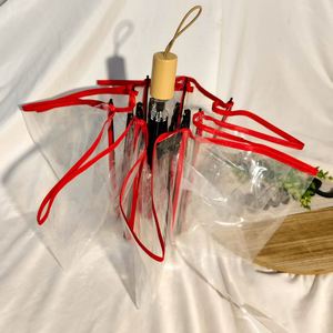 Parapluie BSCI ALT transparent à trois plis, style frais personnalisé, design classique, cadeaux d'affaires, best-seller transfrontalier Instagram - Product Image 4