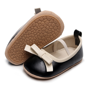 Chaussures habillées antidérapantes à semelle souple et nœud papillon pour nouveau-nés – Vente en gros - Product Image 3