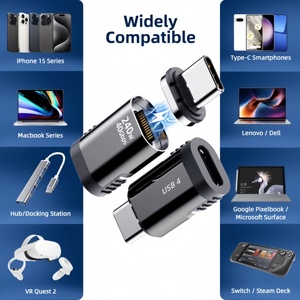 <strong>Ultra</strong>-Slim 240W USB-C Magnetic <strong>Adapter</strong> with USB 4 40Gbps &amp; 8K 60Hz Compatible with iPhone 15/16 Serie and More. - Product Image 4