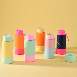 Bouteille d'<span class=keywords><strong>eau</strong></span> isotherme en acier inoxydable, capacité 1000 ml, gourde <span class=keywords><strong>de</strong></span> sport portable avec base en silicone, tasse à sublimation - Product Image 5