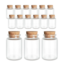 Diameter 47mm 90ml Bath Salt Glass Vials Clear Mini Sample Jars with Screw Cap Screen Printed Carton Packed