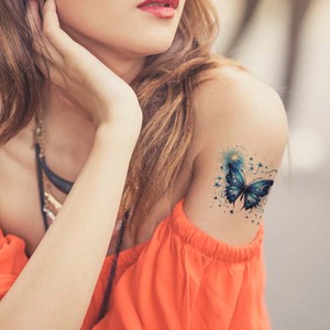 การออกแบบกระดาษขนาดเล็กที่มีชีวิตชีวาสำหรับเด็กผู้หญิงที่มีคุณภาพสูงมีเสน่ห์สำหรับหลังคอแขนหน้าขาแบบ<span class=keywords><strong>ผีเสื้อ</strong></span>3D - Product Image 5