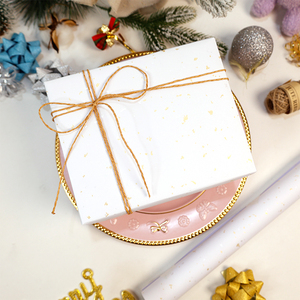 Personalizado 80g lujo estampado en caliente fiesta de cumpleaños del Día de San Valentín 43*300 cm embalaje de regalo de Navidad caja de cosméticos papel de regalo - Product Image 6