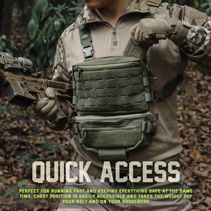 Échantillon gratuit Sac de taille extérieur utilitaire tactique Sac de poitrine pour la chasse l'escalade la randonnée la pêche Sac mobile - Product Image 2