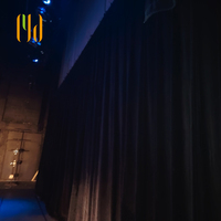 Cortinas de teatro con pliegues de terciopelo pesado de lujo: apagón de pelo denso de felpa y retardante de llama para una acústica mejorada en pasillos